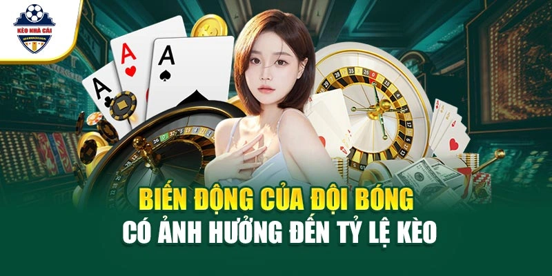 Biến động của đội bóng có ảnh hưởng đến tỷ lệ kèo