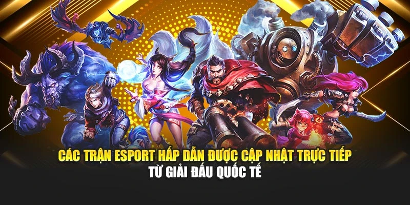 Các trận Esport hấp dẫn được cập nhật trực tiếp từ giải đấu quốc tế